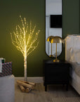 5ft Artificial White Birch Tree with Lights - From Where -