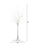 5ft Artificial White Birch Tree with Lights - From Where -