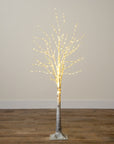5ft Artificial White Birch Tree with Lights - From Where -