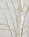5ft Artificial White Birch Tree with Lights - From Where -