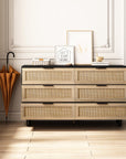 6 - Drawer Rattan Storage Dresser - From Where -