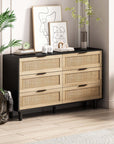 6 - Drawer Rattan Storage Dresser - From Where -
