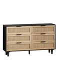 6 - Drawer Rattan Storage Dresser - From Where -
