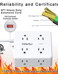 6 Ft Surge Protector Power Strip - From Where -