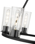 6 - Light Matte Black Chandelier - From Where -