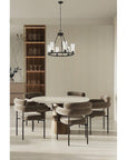 6 - Light Matte Black Chandelier - From Where -