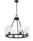 6 - Light Matte Black Chandelier - From Where -