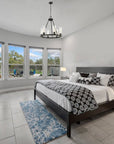 6 - Light Matte Black Chandelier - From Where -