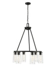 6 - Light Matte Black Chandelier - From Where -