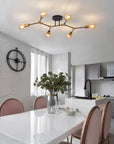 6 Light Semi Flush Mount Ceiling Fixture - From Where -