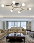 6 Light Semi Flush Mount Ceiling Fixture - From Where -