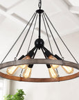 6 - Light Wagon Wheel Chandelier - From Where -