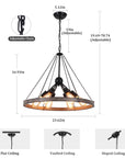 6 - Light Wagon Wheel Chandelier - From Where -