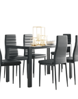6 - Person Glass Top Dining Set - From Where -
