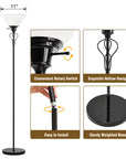70in Black Floor Lamp