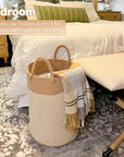 60L Woven Rope Laundry Storage Basket - From Where -