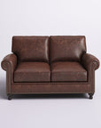 61" Genuine Leather Loveseat - From Where -