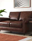 61" Genuine Leather Loveseat - From Where -