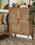 https://www.walmart.com/ip/Bowery-Hill-Mid-Century-2-Door-Wood-Rattan-Storage-Cabinet-in-Oak/673267437