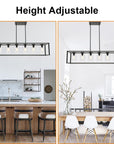 6-Light Industrial Kitchen Chandeliers