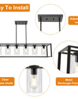 6-Light Industrial Kitchen Chandeliers