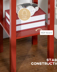 HomCom 30" Elegant Narrow Accent End Bedside Sofa Table with Storage Drawer, Red
