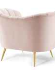 Tufted Performance Velvet Accent Armchair in Pink