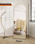 64"x21" Full Length Arched Leaning Mirror - From Where -