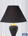 ORE International 27" Ceramic Table Lamp, Black