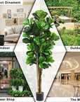 6FT Artificial Fiddle Leaf Fig Tree in Pot - From Where -