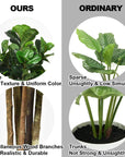 6FT Artificial Fiddle Leaf Fig Tree in Pot - From Where -