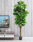 6FT Artificial Fiddle Leaf Fig Tree in Pot - From Where -