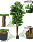 6FT Artificial Fiddle Leaf Fig Tree in Pot - From Where -