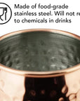 6pcs Cocktail Stainless Steel Shaker Set with Set of 4 Moscow Mule Hammered Cups - From Where -