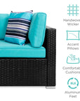 7 - Piece Modular Patio Set in Black & Teal - From Where -
