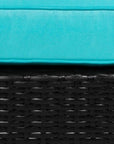 7 - Piece Modular Patio Set in Black & Teal - From Where -