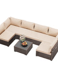 7 - Piece Rattan Sectional Seating - From Where -