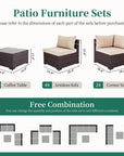 7 - Piece Rattan Sectional Seating - From Where -