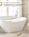71" Freestanding Bathtub - From Where -