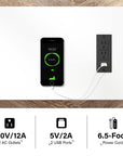 Narrow End Table with Charging Station