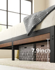 Kai Bamboo and Metal Platform Bed Frame