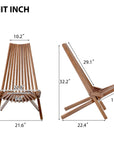 Henf Folding Wooden Lounge Chair