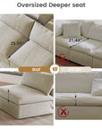 Cloud Modular Sectional Sofa with Storage Ottoman