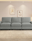 3-Seater Modular Sofa with Seats Storage