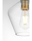 Living District Gene 8 Inch Pendant Clear Shade in Satin Gold