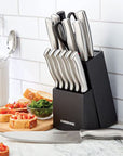 Farberware 15-piece Stamped Stainless Steel Knife Block Set