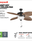 https://www.walmart.com/ip/Honeywell-Sunset-Key-52-Black-Indoor-Outdoor-Ceiling-Fan-with-Light-Pull-Chains-Reversible-Motor/5670381993