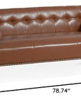 78.74" Wooden Arm 3 Seater Sofa - From Where -