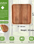 8" Acacia Serving Platter - From Where -
