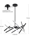 8 - Light Modern Sputnik Chandelier - From Where -